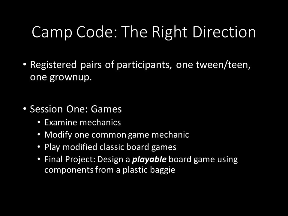 Camp Code - Session One
